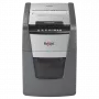 Popieriaus smulkintuvas REXEL Optimum AutoFeed+ 100X — automatinis 100 lapų, kryžminis pjovimas 4 x 28 mm, 34 L krepšelis, aliuminis
