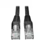 Eaton Tripp Lite Series Cat6 Gigabit nesuvaromas liejinis (UTP) eterneto kabelis (RJ45 M/M), PoE, juodas, 5 pėdos (1,52 m) - Laidas - RJ-45 (M) į RJ-45 (M) - 1,52 m - UTP - CAT 6 - Liejinis