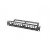 Užpildymo skydelis stovo LANBERG PPKS-9112-B, 12 prievadų, 1U, metalinis, pilkas, 254×44,5×99,3 mm