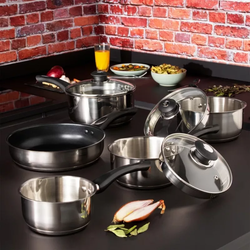 Indukcinė viryklė Russell Hobbs RH00543EU7 – 5 dalių keptuvių ir puodų rinkinys su nelimpančia danga, tinkamas plauti indaplovėje