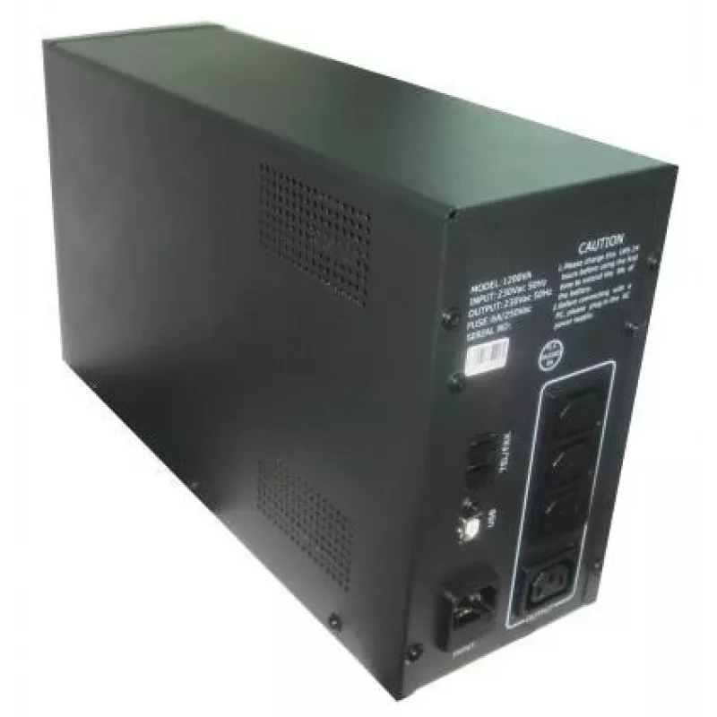 Gembird UPS-PC-1202AP nepertraukiamo maitinimo šaltinis (UPS) Linijinis-interaktyvus 1.2 kVA 720 W 4 AC lizdai