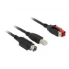 USB kabelis DeLOCK 85489 USB 2.0 3m USB B juodas