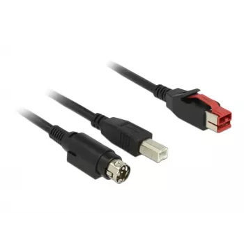 USB kabelis DeLOCK 85489 USB 2.0 3m USB B juodas