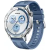 Išmanusis laikrodis HUAWEI WATCH GT5 46mm – 1,43 colio AMOLED ekranas, GPS, 524 mAh baterija, nerūdijančio plieno korpusas, mėlyna austa juosta