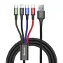 USB laidas Baseus Fast 4in1 2xUSB-C / Lightning / Micro 3,5A 1,2m (juodas)