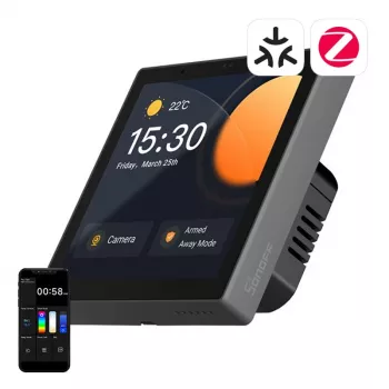 Sieninis valdymo skydelis Sonoff NSPanel Pro – Wi‑Fi, Bluetooth, ZigBee, modelis NSPanel86PB