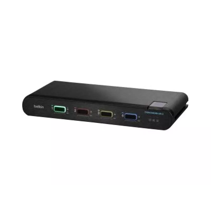 Belkin 4 prievadų vieno monitoraus DP/HDMI vaizdo saugus KVM jungiklis PP4.0 (F1DN104KVM-UN-4)