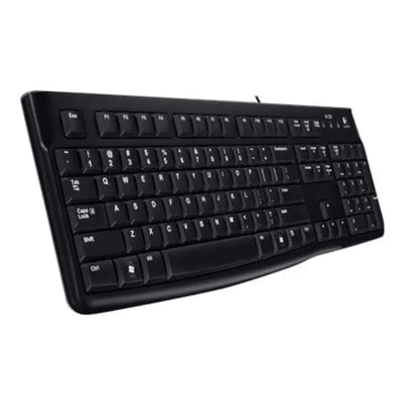 Logitech Desktop MK120 laidinis klaviatūros ir pelės rinkinys, USB, QWERTZ, juodas