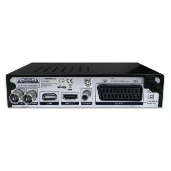 Set-top box ESPERANZA EV106R kabelinis imtuvas DVB-T2 / DVB-C HEVC H.265, HDMI, USB, PVR, Dolby Digital, 174–790 MHz, juodas