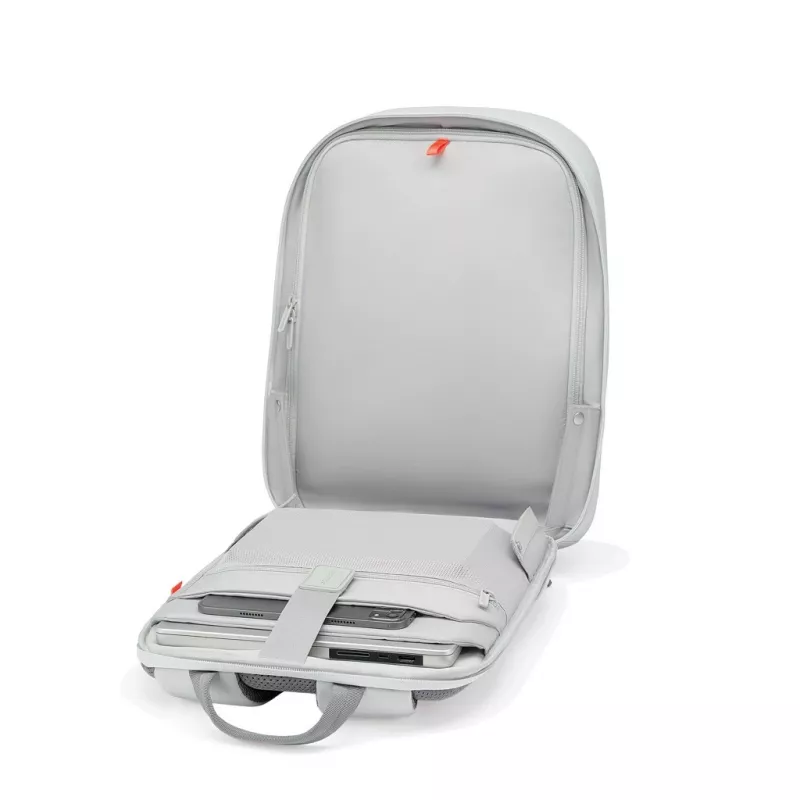 Kuprinė XDDESIGN Bobby Edge apsauginė nuo vagysčių balta — 17 L, tinka 16 colių nešiojamam kompiuteriui, atspari vandeniui, 1.1 kg