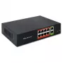 Tinklo jungiklis QOLTEC FAST Ethernet PoE 8xRJ45 su 2xRJ45 uplink (model 52290)