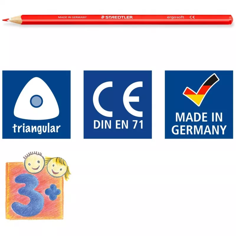 Spalvoti pieštukai Staedtler Ergosoft 157 Įvairiaspalviai 36 vnt.