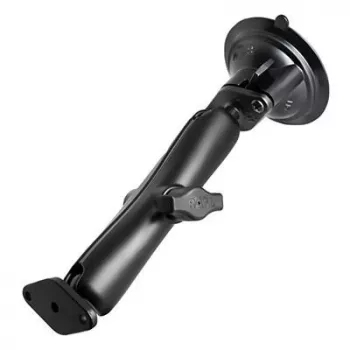 RAM Mounts Twist-Lock siurbtuvinis dvigubo rutulio laikiklis, aliuminis, juodas