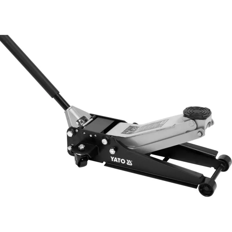 Mechaninis automobilinis kėliklis YATO YT-17207 – 2500 kg, kėlimo aukštis 8–50,8 cm, 4 ratai, 34 kg