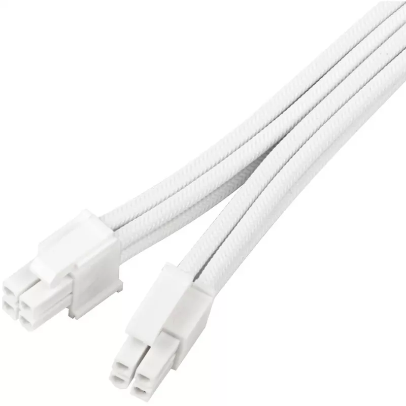 Prailginimo laidas maitinimo šaltiniui SILVERSTONE EPS 12V 8 kontaktų (30 cm) baltas SST-PP07E-EPS8W-V2