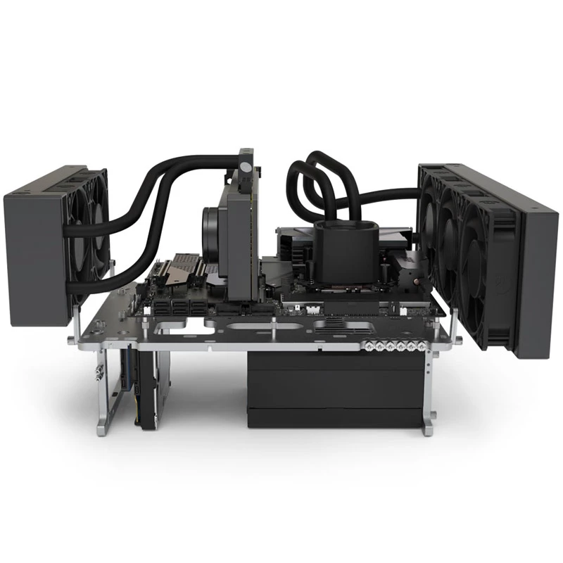 Atviras testinis stovas Streacom BC1 V2 – benchtable korpusas, titano spalva