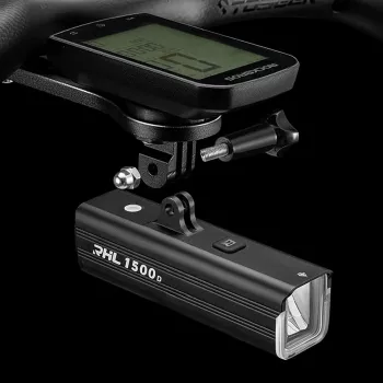 Priekinis dviračio žibintas Rockbros RHL1500 greičiomatui/GPS