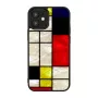 Apsauginis dėklas iKins Apple iPhone 12 mini – juodas Mondrian dizainas