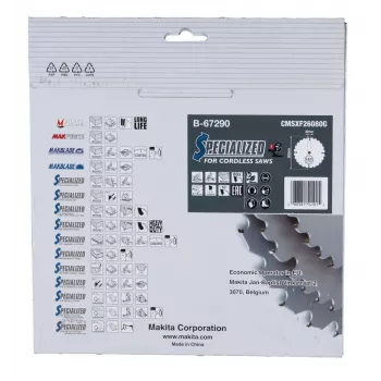 T.C.T. pjūklo diskas 260x2,15x30mm 10° T80 EFFICUT