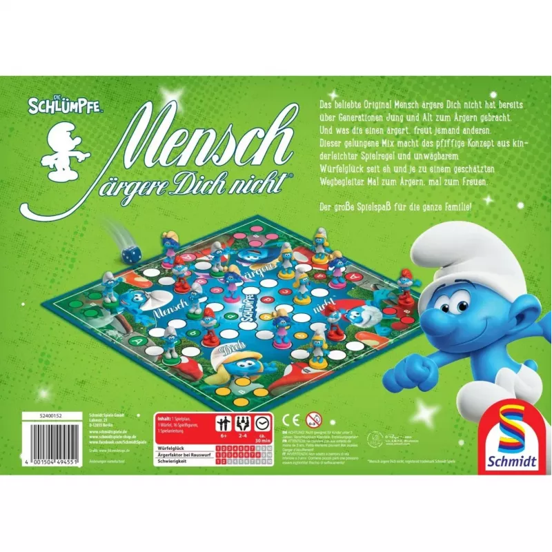 Stalo žaidimas Schmidt Spiele The Smurfs Classic Ludo