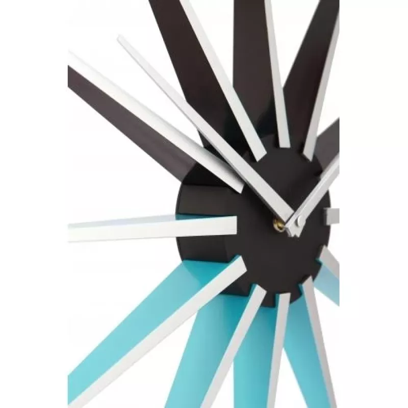 NeXtime klok 3051bl Nova sieninis laikrodis, Ø50 cm, juodas/mėlynas