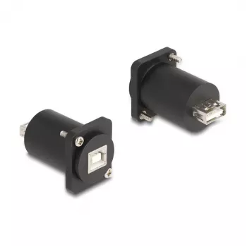 DeLOCK D tipo modulis USB 2.0 Type-B lizdas į Type-A lizdą juodas