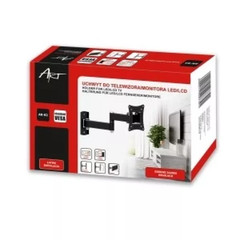 Laikiklis TV LCD/LED 10-27 15kg AR-82 reguliavimas vertikalus/horizontalus 28cm