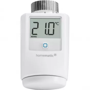 eQ-3 AG Homematic IP HMIP-eTRV termostatinis vožtuvas, RF, 868,3 MHz, baltas, M30 x 1,5, IP20, skaitmeninis