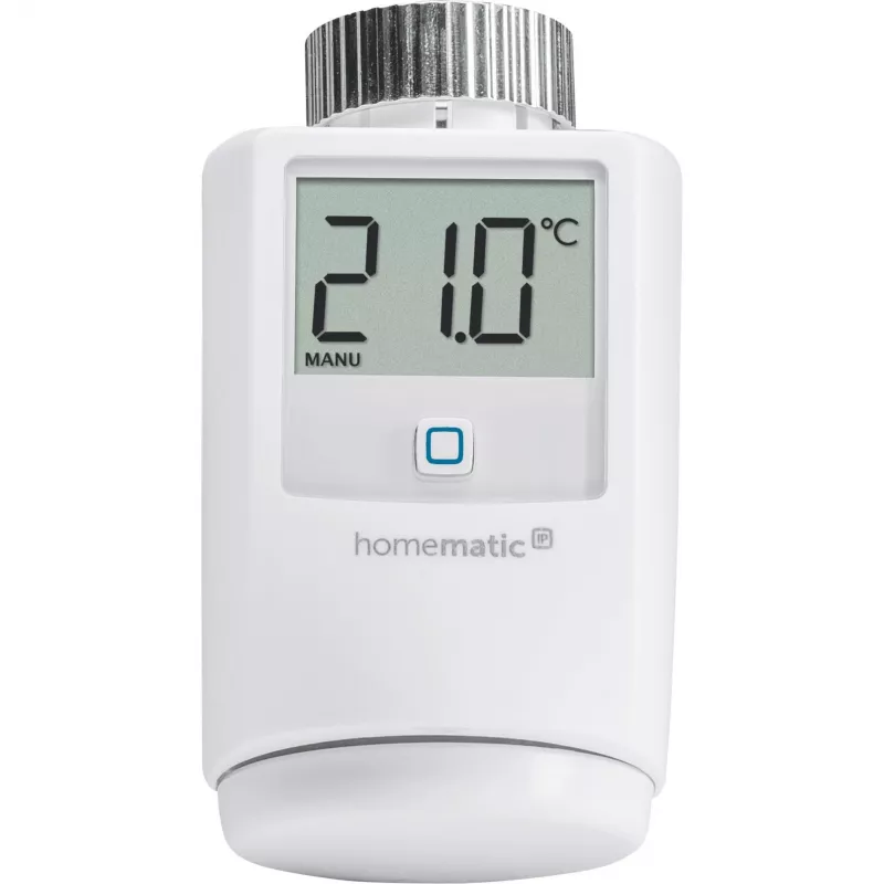 eQ-3 AG Homematic IP HMIP-eTRV termostatinis vožtuvas, RF, 868,3 MHz, baltas, M30 x 1,5, IP20, skaitmeninis