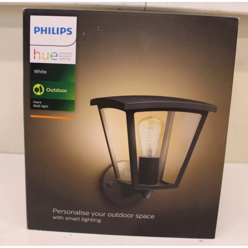 Lauko sieninis šviestuvas Philips Inara | E27 LED 7W 550lm Šilta balta IP44 CRI80