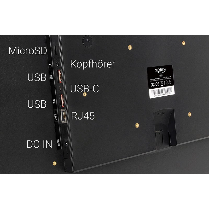 XORO MegaPAD 2404v7 24 colių (60.96 cm) planšetinis kompiuteris 64 GB juodas Android - 64 GB (XOR400667)