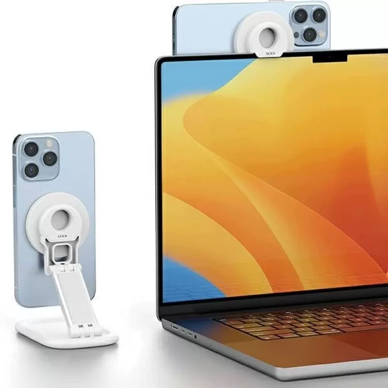 Magnetinis stovas SODI BM-310 baltas MagSafe – magnetinis telefono stovas, suderinamas su MagSafe įkrovikliais