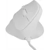 NATEC Crake 2 Pro vertikali pelė, dešinei rankai, USB-A, optinė, 12800 DPI, balta