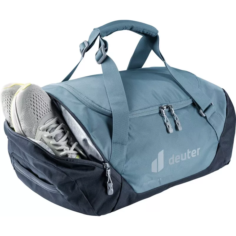 Krepšys DEUTER Duffel 35 atlantic-ink – 35 l talpa, vandeniui atsparus dugnas, nešimo rankenos