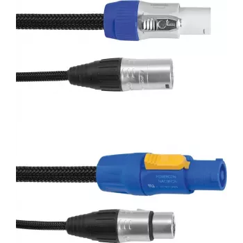 DMX kombinuotas kabelis EUROLITE 30227780 P-Con į 3 kontaktų XLR, 1,5 m