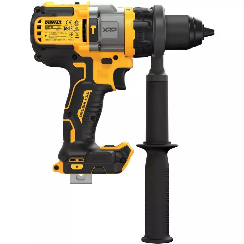 DeWALT DCD999NT-XJ gręžtuvas 2250 RPM 1.61 kg Juoda, Sidabrinė, Geltona