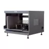 Stovo lentyna TECHLY 367652 kabelių tvarkyklė su 3M lipnia juosta, plieninė, 550×550×410 mm, juoda