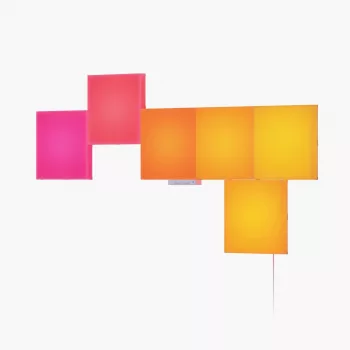 LED skydinis šviestuvas Nanoleaf N8100K02-6BS — kvadratinis RGB, 6 vnt., AC 100–240 V, montavimas ant sienos