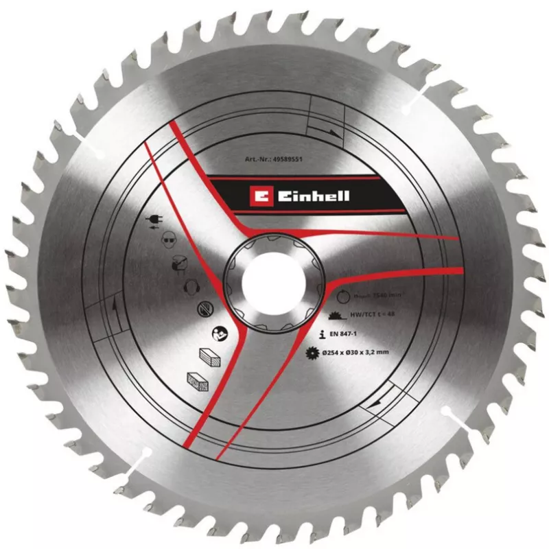 KWB diskinis pjūklas TCT Ø 254 x 30 mm, 3,2 mm, 48 dantys
