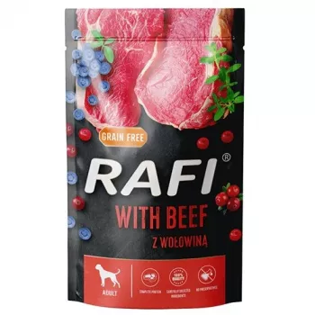 DOLINA NOTECI Rafi su jautiena – šlapias šunų ėdalas – 500g