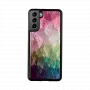 Dėklas Smartphone case iKins, Samsung Galaxy S21+, vandens gėlių raštas, juodas