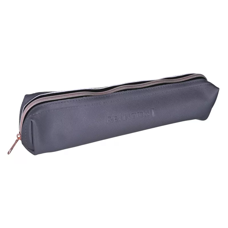 Tiesintuvas Remington S8598 Warm Black Grey – keraminės plokštelės 11 cm, 5 temperatūros lygiai, 160–230°C, 3 m laidas, kelioninis dėklas