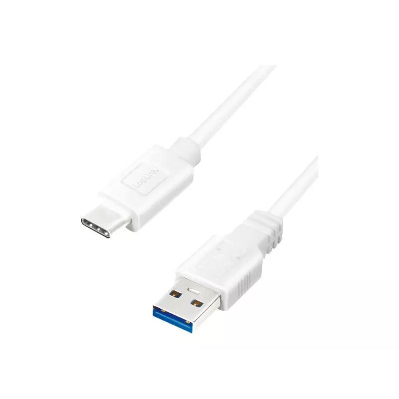 USB kabelis LogiLink CU0174 USB 3.2 Gen 1 1 m USB A – USB C baltas