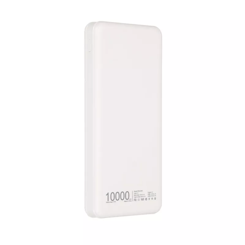 Power bank Extralink EPB-078W 10000 mAh baltas, USB-C, 10 W išėjimas, įkrauna iki 2 įrenginių