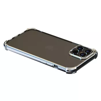 Minkštas dėklas Devia iPhone 12 Pro Max – smūgiams atsparus blizgantis sidabras