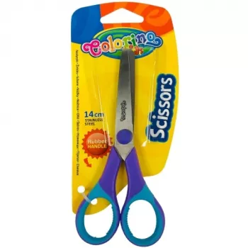 Vaikiškos žirklės Colorino 38553PTR, 13,5 cm ašmenys, guminė rankena