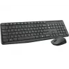 Logitech MK235 belaidė klaviatūra ir pelė rinkinys, pilno dydžio, pilka