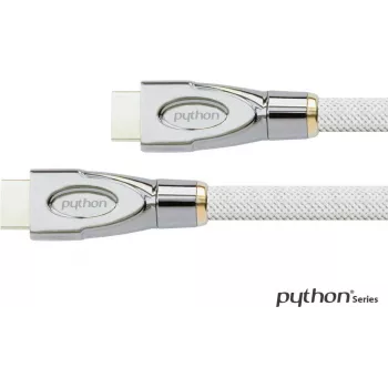 HDMI® 2.0 laidas 4K2K / UHD 60Hz, 24K auksu dengti kontaktai, OFC, nailono pynė balta, 3m, PYTHON® serija (GC-M0164)