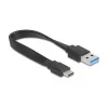 DELOCK USB 3.2 Gen 1 4 prievadų USB šakotuvas su Type-A + Type-C jungtimi (5000 Mbit/s) juodas/permatomas