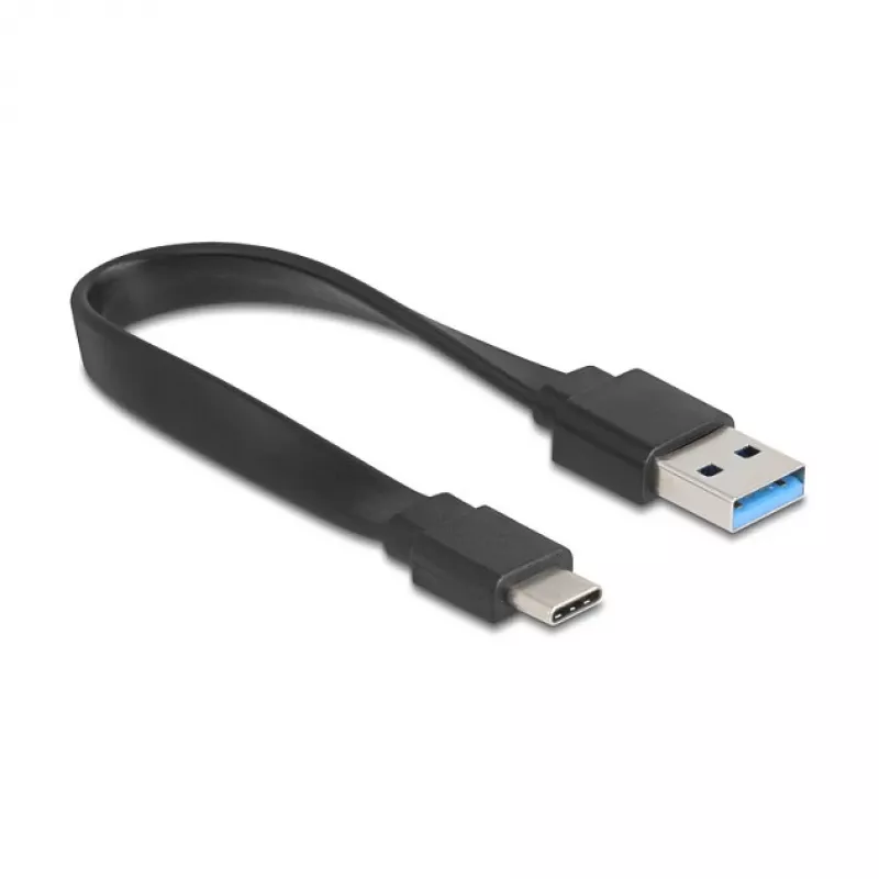 DELOCK USB 3.2 Gen 1 4 prievadų USB šakotuvas su Type-A + Type-C jungtimi (5000 Mbit/s) juodas/permatomas